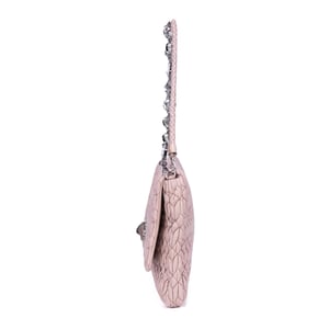 Miu Miu Crystal Cloque  en Pink Cuero de ternero