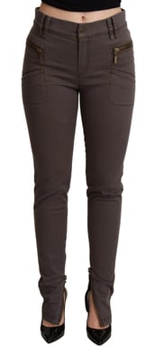 Jeans Skinny con Detalles de Cierre Lateral y Pantalones de Tobillo con Cierre Lateral