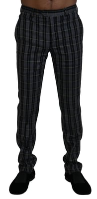Pantalones de cuadros de corte clásico