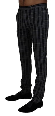 Pantalones de cuadros de corte clásico