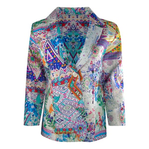 Chaqueta Boyfriend Multicolor Popoloca De Inoa Fashion