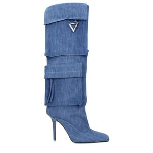 Botas de tacón alto de mezclilla