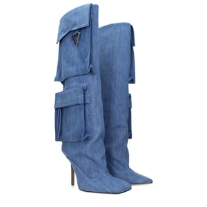 Botas de tacón alto de mezclilla