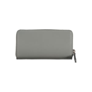 Cartera con cremallera en forma de cadena Gris