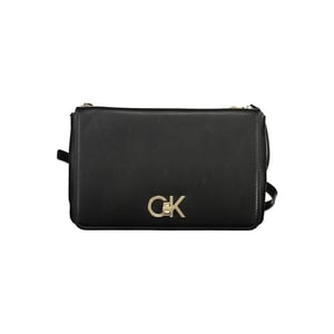 Bolso de hombro con solapa Ck Monogram negro