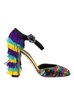 Tacones con Flecos de Lentejuelas