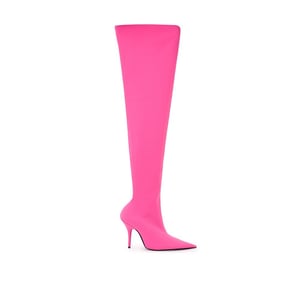 Botas de tacón aguja rosa Knife Stretch