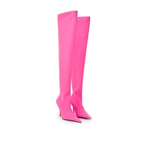 Botas de tacón aguja rosa Knife Stretch