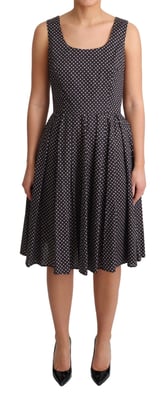 Vestido Midi Aline de Popelín de Algodón con Estampado Floral