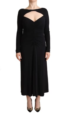 Vestido Midi Aline de Jersey de Manga Larga Pinko