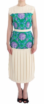 Vestido midi plizado con estampado floral