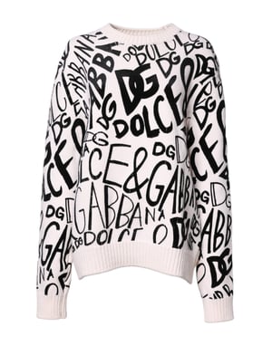 Suéter de punto con logo de Dolce Gabbana
