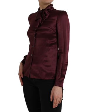 Blusa de seda con lazo