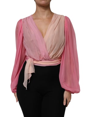 Blusa de Chifón de Seda Ombre