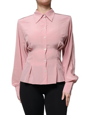 Blusa de Seda de Manga Larga