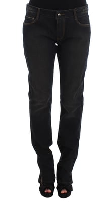 Pantalones de mezclilla de pierna recta