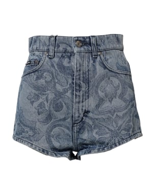 Shorts de mezclilla estampados