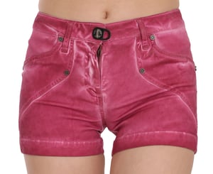 Plein Sud Pan70241 Pantalones Cortos de Mezclilla Rosa
