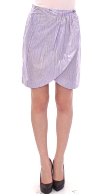 Falda Mini Envuelta Plisada Licia Florio Lavanda