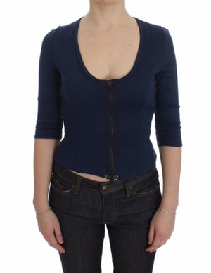 Blusa Exte con cierre y mangas tres cuartos
