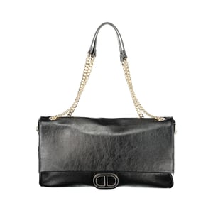 Bolso de Hombro con Detalle de Cadena y Logo