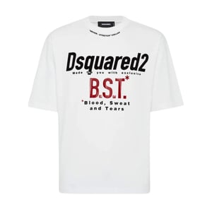 Camiseta Blanca Dsquared2 Bloody Sweat Tears