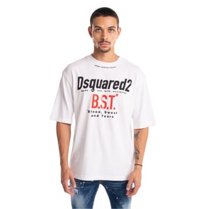 Camiseta Blanca Dsquared2 Bloody Sweat Tears