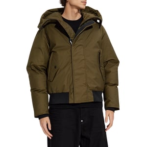 Chaqueta Bomber Con Capucha Verde Militar Techno Down De Dsquared2