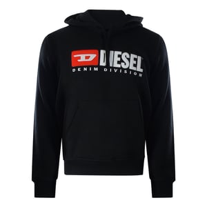 Sudadera Negra Con Capucha Y Logotipo De Diesel Division