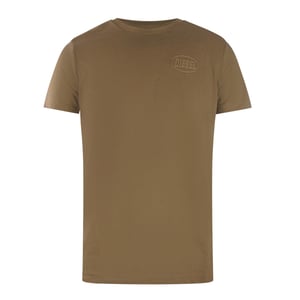 Camiseta Marrón Con El Logotipo Monótono De Diesel