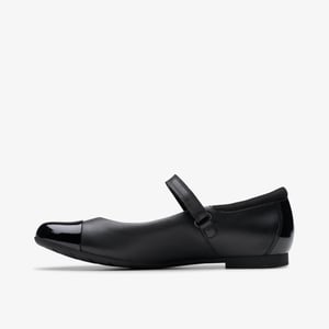 Zapatos de Cuero Negros Scala Gem para Jóvenes