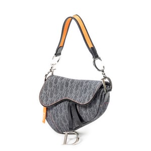Dior Flight Line Saddle Bag  en Vaquero azul Lienzo