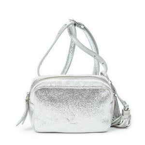 Yves Saint Laurent Lou Belt Bag  en Silver Cuero de ternero