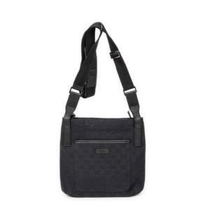Gucci Front Slip Pocket Crossbody  en Black Lienzo