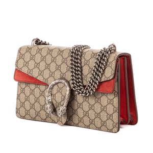 Gucci Dionysus Small en Beige/Rojo Lienzo recubierto