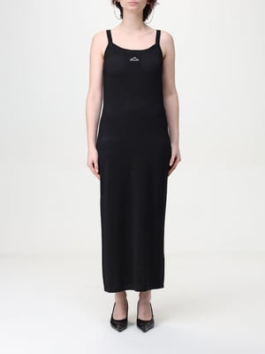 Vestido maxi sin mangas de punto de malla