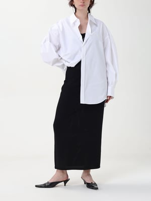 Vestido maxi sin mangas de punto de malla