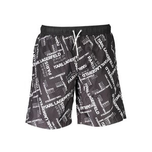 Bañador de hombre Karl Lagerfeld Nero de poliéster tipo boxer