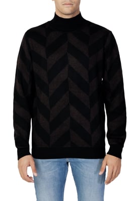 Suéter de Cuello Alto Chevron