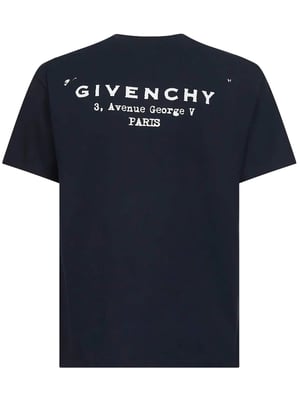 Camiseta estampada en azul marino