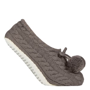 1 Par de Botines de Punto para Damas - Pantuflas Acogedoras y Cálidas para Interior