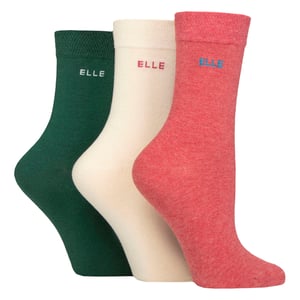 Pack de 3 Calcetines de Algodón Lisas para Damas - Suave, Transpirable, Confort Diario