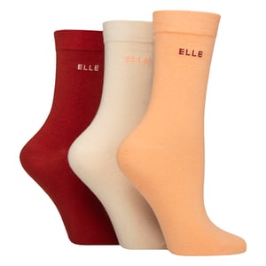 Paquete de 3 calcetas de algodón lisas para mujeres - Suave y transpirable, comodidad diaria ajustada