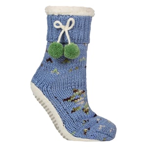 1 Par de Mocasines Acogedores para Dama con Forro de Sherpa y Pom Pom - Confort Cálido