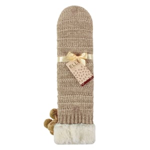 1 Par de Calcetines de Chenille para Damas con Suela de Mocasín - Suave y Cómodo
