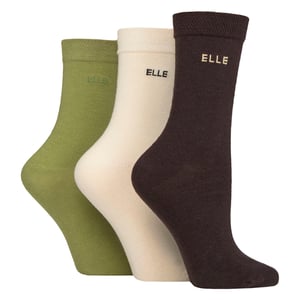 Paquete de 3 calcetines de algodón lisos para mujeres - Confort diario suave y transpirable