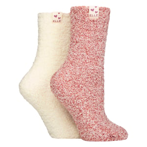 Paquete de 2 Calcetines de Dama de Dos Tonos para el Hogar - Cálidos, Suaves y Reconfortantes