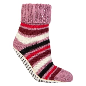 1 Par de Calcetines de Casa Gruesos con Diseño Fair Isle para Damas - Calcetines de Invierno Cálidos