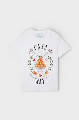 Casablanca Casa Way Camiseta Ajustada Impresa para Mujer Blanca