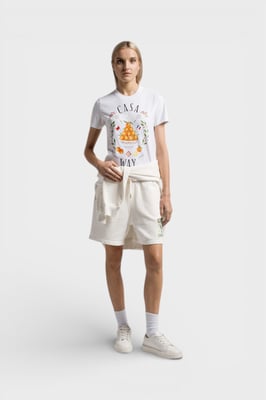 Casablanca Casa Way Camiseta Ajustada Impresa para Mujer Blanca
